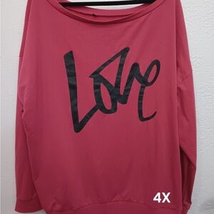 New NO brand light sweatshirt size 4X See actual measurements below